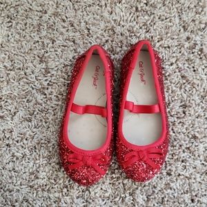 Red sparkly shoes